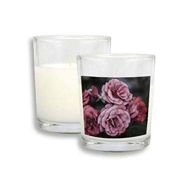 Imagem de Old Pink Roses Flower Art Deco Gift Fashion White Candles Cera de incenso perfumada de vidro