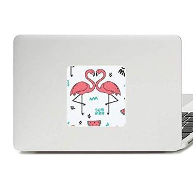 Imagem de Adesivo de vinil para amantes de casais de flamingo, adesivo para laptop, decoração de PC