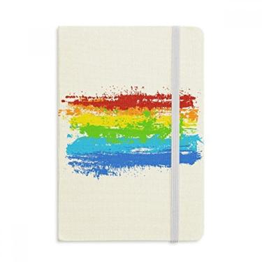 Imagem de Stippling Rainbow Gay LGBT Notebook capa rígida de tecido clássico diário A5