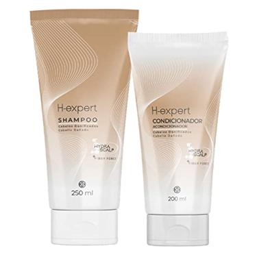 Imagem de Shampoo e Condicionador H-Expert Hinode Cabelos danificados