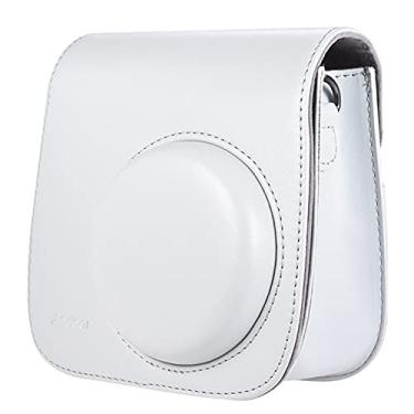 Imagem de Domary Bolsa estojo para câmera instantânea de PU com substituição de acessório de alça para Fujifilm Instax Mini 9/8/8 + / 8s Smokey White