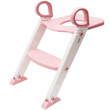 Imagem de Assento Infantil Redutor De Vaso Com Escada Buba - Rosa