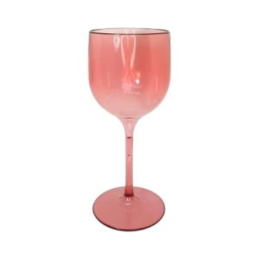 Imagem de 12 Taças De Vinho Acrílico Cristal Translúcido 280 Ml Cor:Cristal Rose Gold