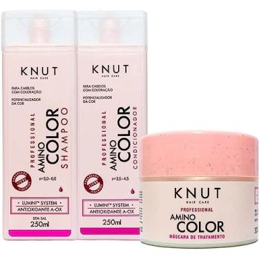 Imagem de Kit Amino Color Knut Shampoo + Condicionador + Máscara (3 Produtos)