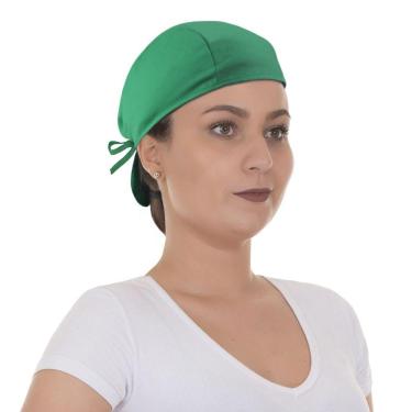 Imagem de Kit 5 Touca Toca Bandana Cirúrgica Culinária Unissex Verde Artipé
