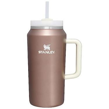 Imagem de Stanley Copo Quencher H2.0 com alça e canudo 1,8 g | Tampa Flowstate de 3 posições | Grande capacidade para viagens e esportes | Copo de aço inoxidável isolado | Sem BPA | Brilho de quartzo rosa
