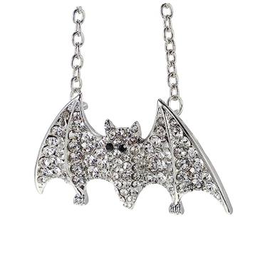 Imagem de Amosfun 3 Pecas colar de morcego de halloween colar de morcego de strass jóias pendentes de morcego decoração do pescoço do dia das bruxas colar de strass Diamante Completo pingente Liga
