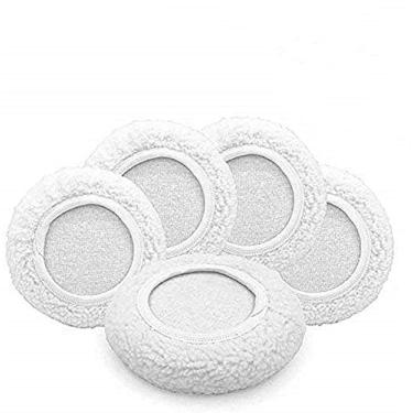 Imagem de AIVS – Bonés de polidor de lã para carro, conjuntos de almofadas de polimento de touca de cera máxima para a maioria dos polidores de carros, branco, pacote com 12,7 cm – 15,2 cm – 17,8 cm – 20,3 cm, Branco, 5"-6"