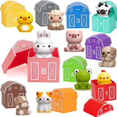 Imagem de Brinquedo didático Aigybobo Farm Animals para crianças de 1 a 3 anos com 20 unidades