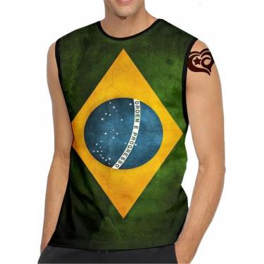 Imagem de Camiseta Regata Bandeira Brasil Masculina Vertical - Alemark