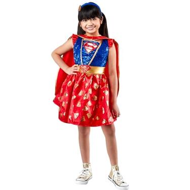Imagem de Rubie's Girl's DC Comics Supergirl Costume Dress with Cape and Headpiece