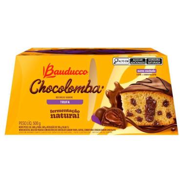 Imagem de Chocolomba Bauducco Gotas de Chocolate Recheio Sabor Trufa 500g