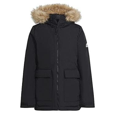 Imagem de adidas Parca feminina com capuz Utilitas preta PP