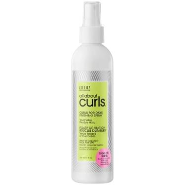 Imagem de ALL ABOUT CURLS Spray de acabamento Curls For Days | Fixação flexível e sensível ao toque | De-Frizz | Bloqueia a umidade | Todos os tipos de cabelo encaracolado | vegano e livre de crueldade | Sem