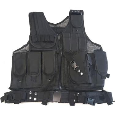 Imagem de 3Skull Colete tático leve com cinto, Preto, One Size