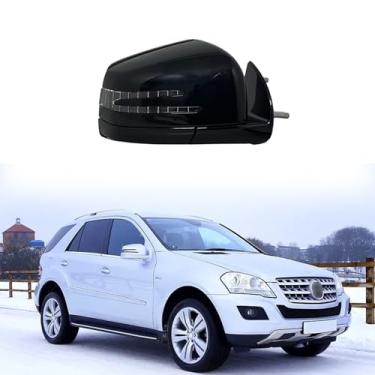 Imagem de Espelho lateral de carro adequado para Mercedes Benz 2005-2011 W164 X164 ML GL Cl Conjunto de espelho retrovisor do lado do passageiro para acessórios Mercedes Benz dobrável elétrico, aquecimento, luz