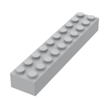 Imagem de Brick de construção webrick toy Classic 2x10 cinza claro 20 peças