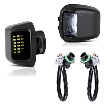 Imagem de Bestview Luz de LED para placa de licença luzes de etiqueta de lâmpada traseira soquete chicote de fios conjunto de lâmpadas brancas compatível com Nissan Frontier Armada Titan Xterra, caminhonete