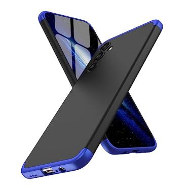Imagem de COTDINFOR Compatível com Samsung Galaxy A15 5G capa fina à prova de choque PC rígido de grau militar ultra fina capa protetora de corpo inteiro anti-queda para Samsung Galaxy A15 5G. 3 em 1- azul +