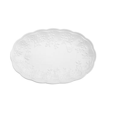 Imagem de Travessa de Porcelana New Bone Butterfly Flower 31,5cm x 21cm x 2,5cm - Lyor