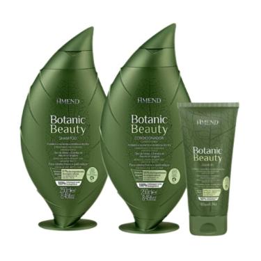 Imagem de Kit Amend Botanic Beauty Óleo de Monoi Shampoo, Condicionador 250ml e Leave-in 180g