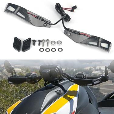 Imagem de RUNNING PANTHER Protetores de mão luzes LED para todos os modelos Can Am Ryker, protetor de mão dianteiro de alumínio, kit de iluminação para acessórios de rali esportivo Can-Am Ryker 600 900