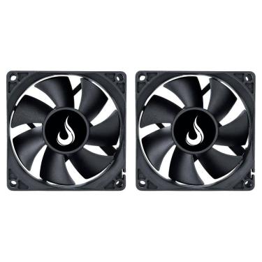 Imagem de Kit 2 Cooler Fan Rise Mode Black 80Mm 12V Preto Rm-Bk-02-Fb