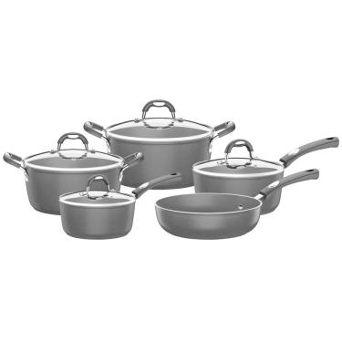 Imagem de Jogo De Panelas Tramontina Mônaco Em Alumínio Starflon Premium Preto 05 Peças