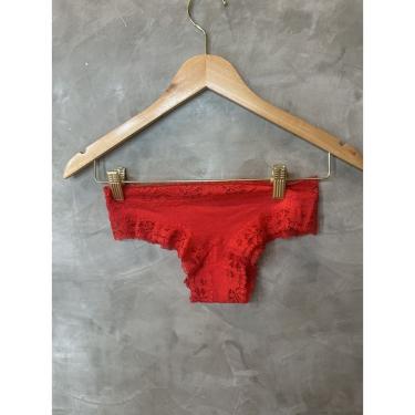 Imagem de Calcinha Biquini Flower com renda sem costura vermelha