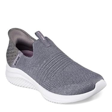 Imagem de Skechers Tênis feminino Hands Free Slip Ins Ultra Flex 3.0 Smooth Step, Cinza, 5 Wide