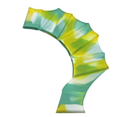 Imagem de Fancyes 2 peças barbatanas de natação mão webbed luvas de natação exercício nadadeiras acessórios nadadeiras de sapo de silicone para mulheres homens mergulho, eu, ciano