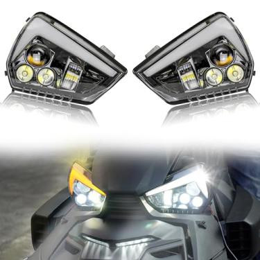 Imagem de VEISUTOR Faróis de LED para Can Am Ryker, conjunto de farol de LED frontal com feixes de luz de seta DRL para Can-Am Ryker 600,900, esportes, edição de rally todos os modelos acessórios