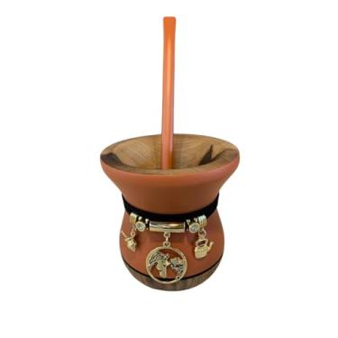 Imagem de Kit Chimarrão Completo: Cuia, Bomba e Pulseira (Terracota)