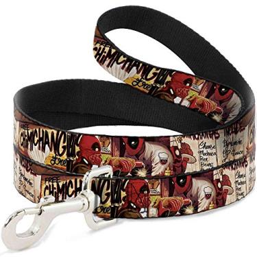Imagem de Buckle-Down Coleira para cães Deadpool Kills Deadpool 2 capas Dynamite Chimichanga 1,8 m de comprimento 2,5 cm de largura, multicolorido (DL-6FT-WDP030)