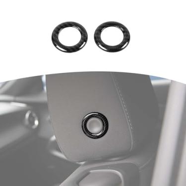 Imagem de RT-TCZ Acessórios interiores para carro Chevrolet Camaro Acessórios para encosto de cabeça interruptor de ajuste de botão acabamento capa ABS acabamento decoração para Chevrolet Camaro 2017 2018 2019 2020