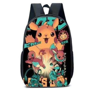 Imagem de MOCHILA ESCOLA INFANTIL JUVENIL ANIME POKEMON E AMIGOS-Unissex