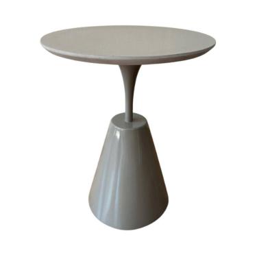 Imagem de Mesa Lateral Cone Masp Redonda 30 Cm Tampo Cinza Base Cinza Cor Cinza