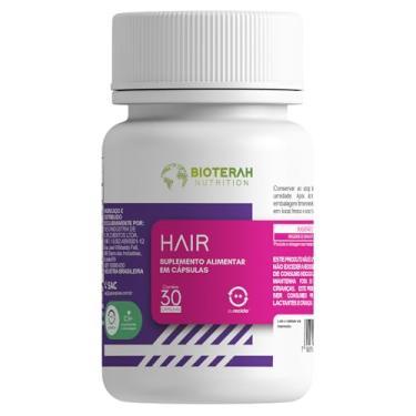 Imagem de HAIR 30 Cápsulas BIOTERAH Suplemento Alimentar Cabelos e Unhas Zinco e Vitaminas A E Complexo B
