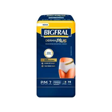 Imagem de Roupa Íntima Descartável Bigfral Derma Plus P/M - 7 Unidades, 1 Unidad