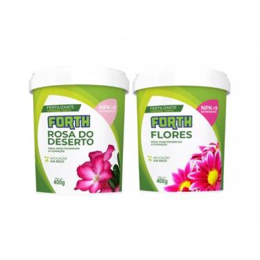 Imagem de Adubo Fertilizante Forth 400g Flores Rosa Do Deserto Kit 2 - Forth Jar
