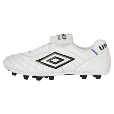 Imagem de Umbro Chuteira masculina Speciali Pro 24 Gl Fg, branco/preto/azul, 7.5