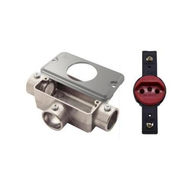 Imagem de Condulete T+Tampa 1 Mod Losangular Wetzel+Tomada Transmóbil