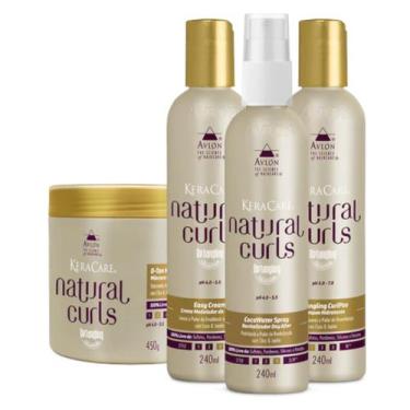 Imagem de Kit Natural Curls Detangling 4 itens Keracare Avlon
