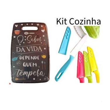 Imagem de Tábua de corte + Faças de Cortes diferentes e tamanhos diferentes - Ca