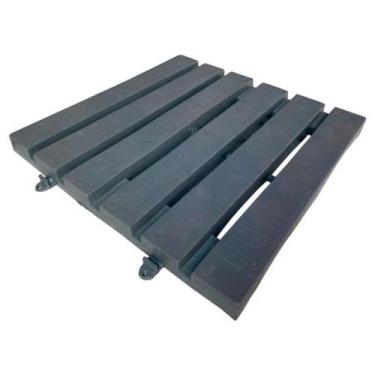 Imagem de Deck modular 30x30 kit com 1m² plástico reciclado - JR Injetados, Cinz