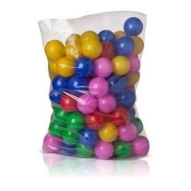 Imagem de Saco de Bolinhas de Plástico para Piscina ou Barraca Infantil com 100 
