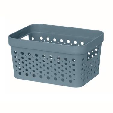 Imagem de Kit 6 Cestos Organizador s/ Tampa Trama Rattan 2L Usual - Usual Utilid