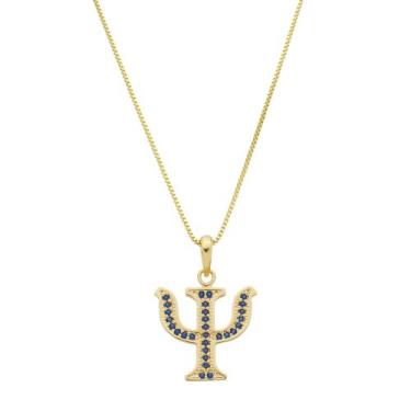 Imagem de Colar com pingente Psicologia Psicologa Banhado a Ouro 18k - Crislu Se