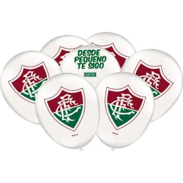 Imagem de Balão Bexiga 9 Polegadas Festa Fluminense Futebol 25 Uni Festcolor - I