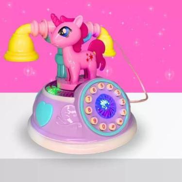 Imagem de Brinquedo telefone unicórnio com luz e som - TOYS
